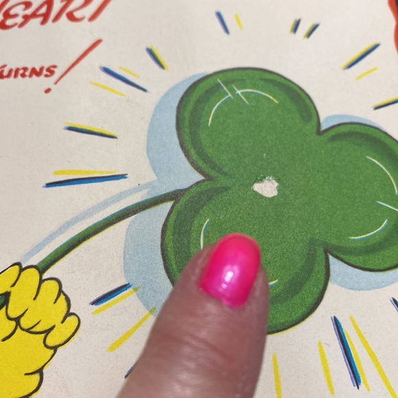 Vintage Style Happy Birthday Card with Dog and Shamrock! - Picture 5 of 6